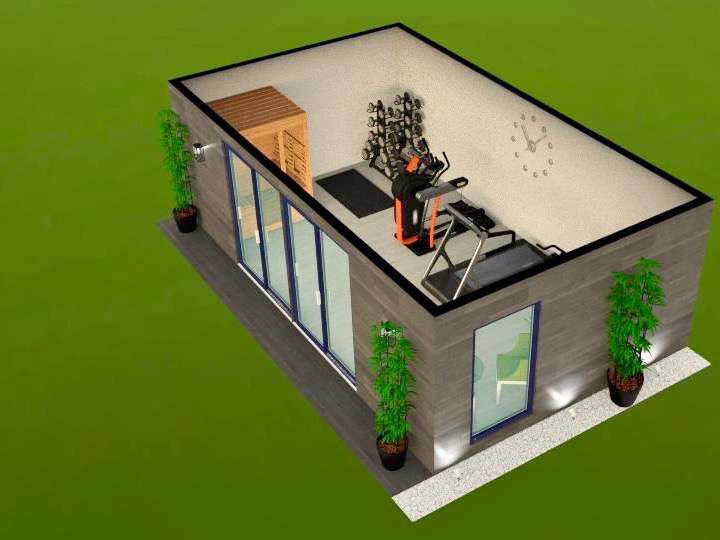 3d Room Design Floor Plan Outside In Garden Rooms