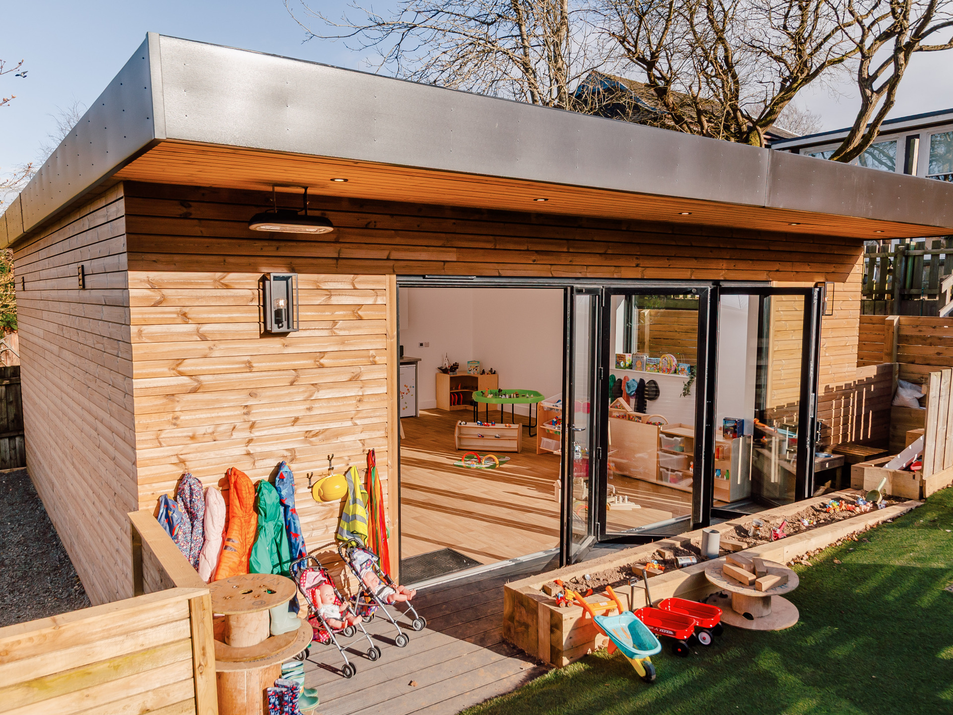 Garden Classroom with thermowood rainscreen cladding