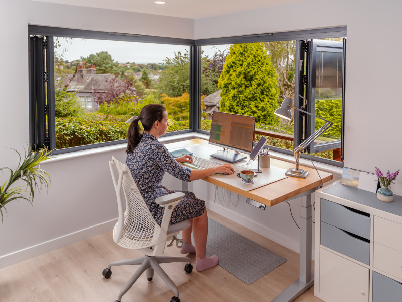Bi folding windows in UNO Garden ROoms
